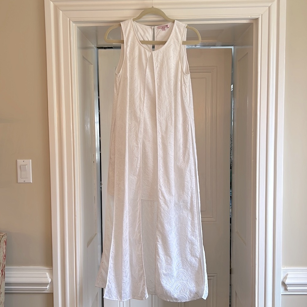 Beautiful embroidered eyelet cotton Calypso St Barth dress- size SMALL